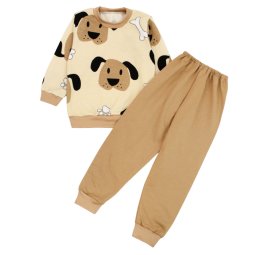 Піжама дитяча начіс 358-033 Бежевий Собачки