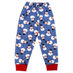 Штанці дитячі начіс 714-033 Синій Сніговик