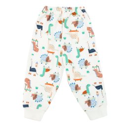 Штанишки детские начес 714-033 Молочный Динозавры