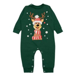 Ромпер дитячий начіс 7202-042 Зелений Олень