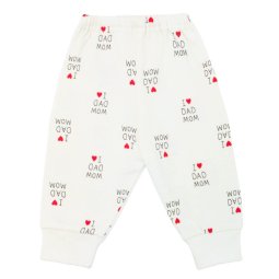 Штанишки детские начес 714-533 Молочный Love mom dad