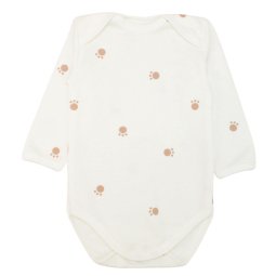 Боди детский начес 6250-533 Молочный Лапки