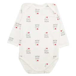 Боди детский начес 6250-533 Молочный Love mom dad