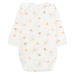 Боді для дівчинки начіс 6250-533 Молочний Сердечки 