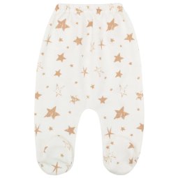 Ползунки детские начес 623-533 Молочный Большие звездочки