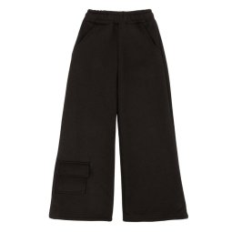 Брюки палаццо для девочки трехнитка начес 4320-352 Черный