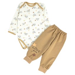 Комплект дитячий начіс 6276-533 Молочний Маленькі зірочки