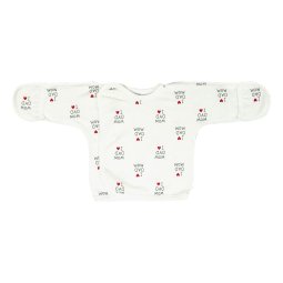 Распашонка детская начес 607-533 Молочный Love mom dad