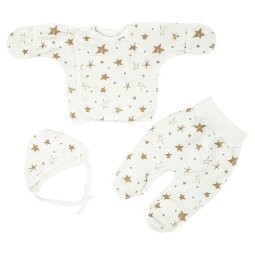Комплект детский начес 647-533 Молочный Большие звездочки