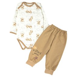 Комплект детский начес 6276-533 Молочный Мишки