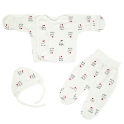 Комплект детский начес 647-533 Молочный Love mom dad