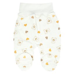 Ползунки детские начес 6148-533 Молочный Сердечки