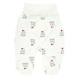Повзунки дитячі начіс 6148-533 Молочний Love mom dad