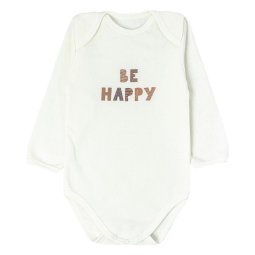 Боди детский начес 6220-042 Молочный Be happy