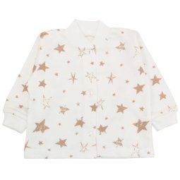 Кофта детская начес 661-533 Молочный Большие звездочки