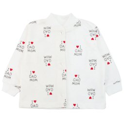 Кофта дитяча начіс 661-533 Молочний Love mom dad 