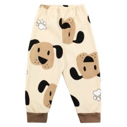 Штанишки детские начес 714-033 Коричневый Собачки