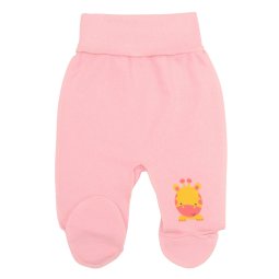 Евро-ползунки для дівчинки начіс 6215-042 Світло-рожевий Жирафа 