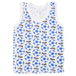 Майка для хлопчика кулір 107-023 Білий М'ячі 