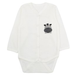 Боди детский начес 6139-042 Молочный Зебра