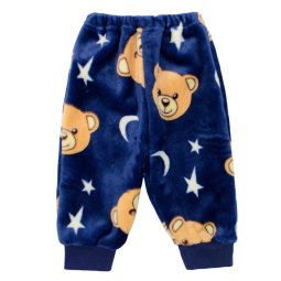 Штанці ясельні дитячі махра 714-573 Темно-синій Ведмедики 