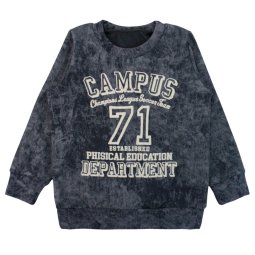 Джемпер для мальчика двухнитка 4234-365 Темно-серый Campus