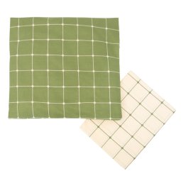 Полуторный комплект постельного белья бязь 905-203 Зеленый Клетка