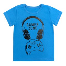 Футболка детская стрейч-кулир 2255-452 Электрик Наушники