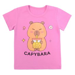 Футболка для девочки стрейч-кулир 2255-452 Сиреневый Capybara