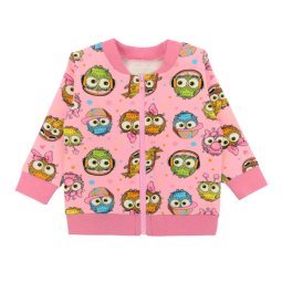 Кофта для девочки двухнитка 4317-363 Розовый Совы