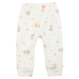 Штанці для дівчинки інтерлок 7242-793 Молочний Киця 