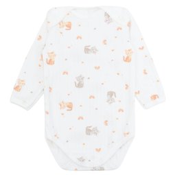 Боди для девочки интерлок рапорт 6250-793 Молочный Кошечка