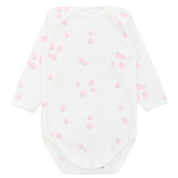 Боди для девочки интерлок рапорт 6250-793 Молочный Клубничка