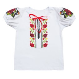 Вишиванка для дівчинки Модель 2212-451 Троянди уцінка (пляма)