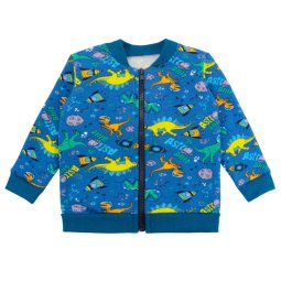 Кофта для хлопчика двонитка 4317-363 Бірюзовий Діно 