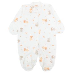 Человечек для девочки интерлок 745-793 Молочный Кошечка