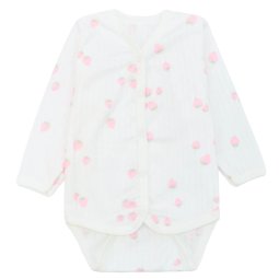 Боди для девочки интерлок 614-793 Молочный Клубничка