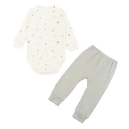 Комплект детский интерлок 6284-793 Молочный Звездочки