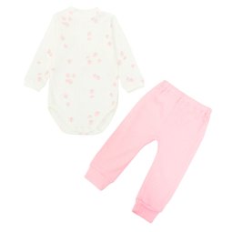 Комплект для девочки интерлок 6284-793 Молочный Клубничка