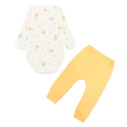 Комплект для девочки интерлок 6284-793 Молочный Кошечка