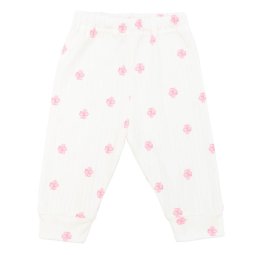 Штанишки для девочки интерлок 714-793 Молочный Цветочки