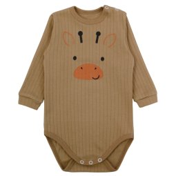 Боди детский интерлок 6292-792 Коричневый Жираф