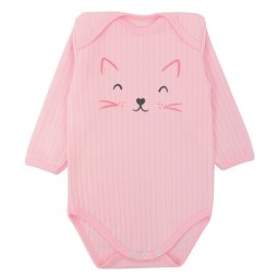 Боді для дівчинки інтерлок 6220-792 Рожевий Киця