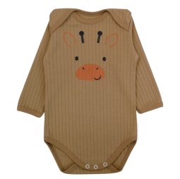 Боді дитячий інтерлок 6220-792 Коричневий Жираф