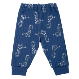 Штанці для хлопчика інтерлок 714-793 Індіго Жирафи