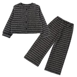 Костюм для дівчинки інтерлок жакард 4328-914 Чорний