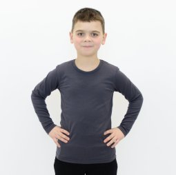 Реглан дитячий стрейч-кулір 4308-452 Темно-сірий 