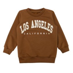 Джемпер детский двухнитка 4234-362 Коричневый LOS ANGELES