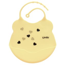 Фартух нагрудний з кишенею Ф933 Лимонний Сердечки