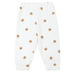 Штанишки для девочки интерлок 714-793 Молочный Мордочка мишки